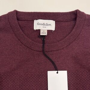 NWT Goodfellow & Co. Men’s Burgundy Res Crewneck Sweater New w/ Tags Size Small